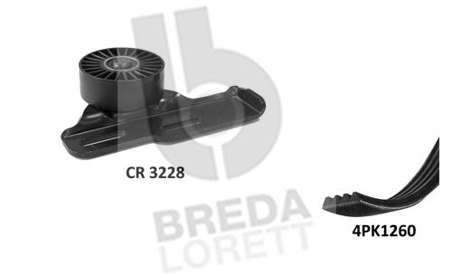 BREDA LORETT Поликлиновой ременный комплект KCA0028